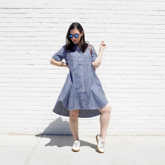 Everlane The Daytripper Button-Down Shirt Dress 100% Cotton Stripe Size XS - Picture 4 of 9